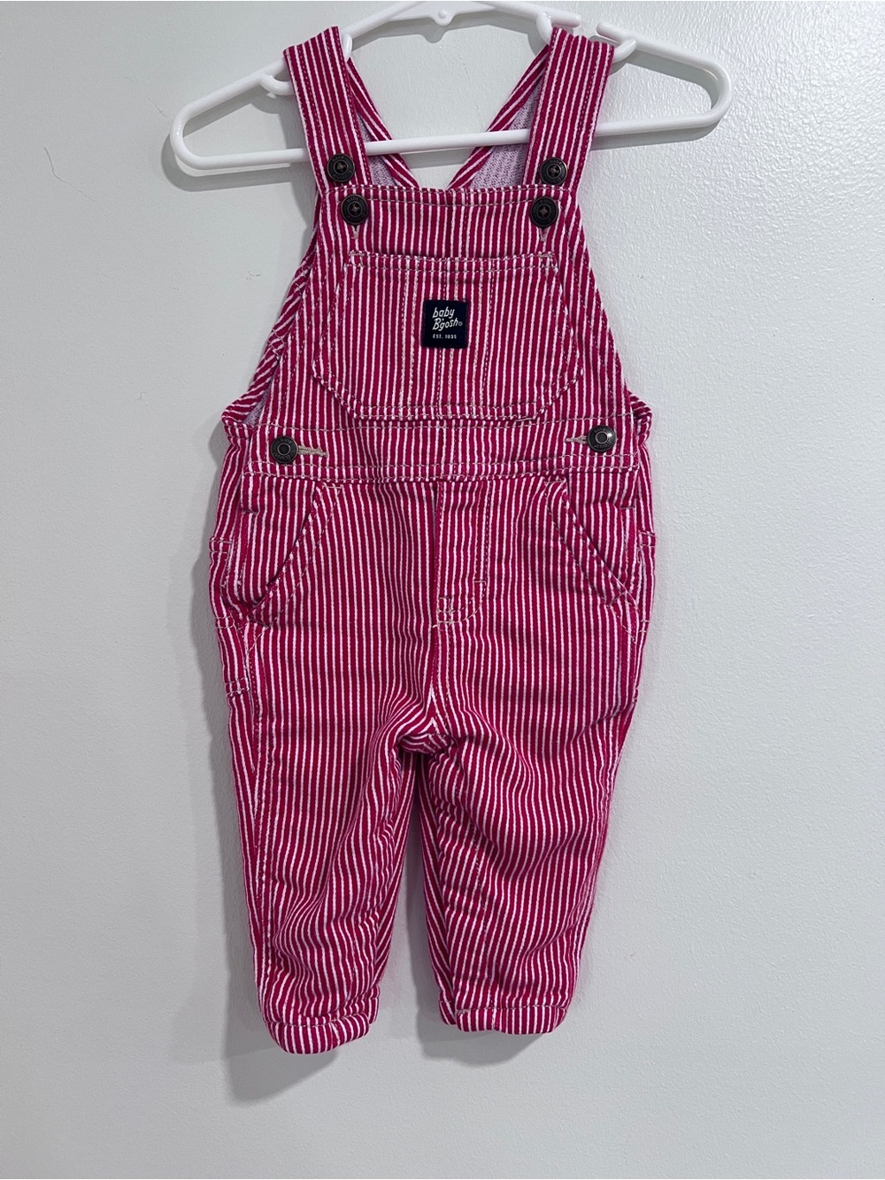 OshKosh B'gosh Red and White Striped Overalls